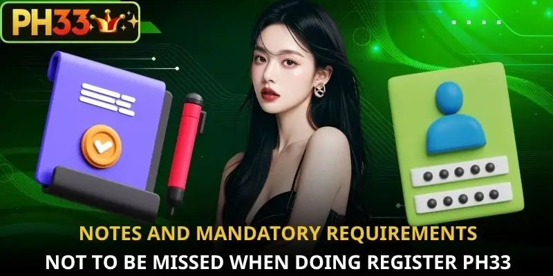 Notes and mandatory requirements not to be missed when doing register PH33